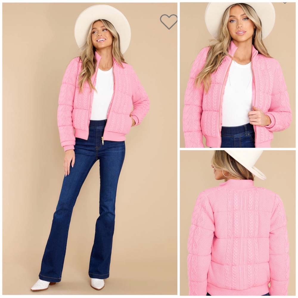 NWT 💗 Loveshackfancy Andora Bomber
Jacket in Powder Blush 💗
